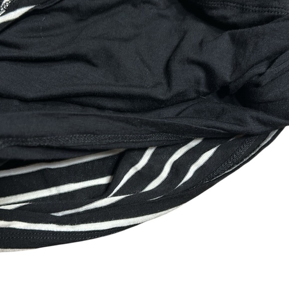 Le Château,faux wrap B&W dress S, NEW! surplice striped,pleats,ruching,stretchy - Picture 13 of 13